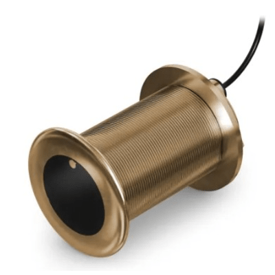 GARMIN - Sonda CHIRP para Navegación Garmin GT12M-THF / Banda Media 85-165 kHz / 350 W / Profundidad Máxima 240 m (Agua Salada) 365 m (Agua Dulce) / Ancho de Haz 24°-16° / Compatible con RapidReturn™ / Cable 15 m / Carcasa de Bronce