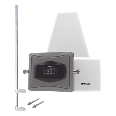 EPCOM - Amplificador Celular 4G / Triple Banda 850/1900/2100 MHz / Ganancia 68 dB / Cobertura 600 m² / Multicompañía