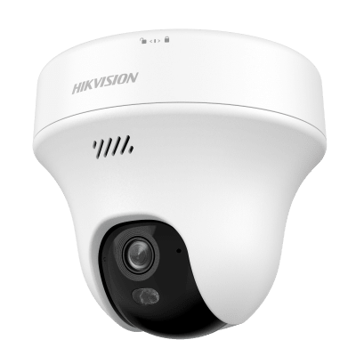 HIKVISION - Turret  PT IP 3K Megapixel / Lente 2.8 mm / Dual Light (20 mts IR + 15 mts Luz Blanca) / Wi-Fi / IP54 / dWDR / H.265 / Audio Bidireccional (Micrófono y Bocina) / Micro SD