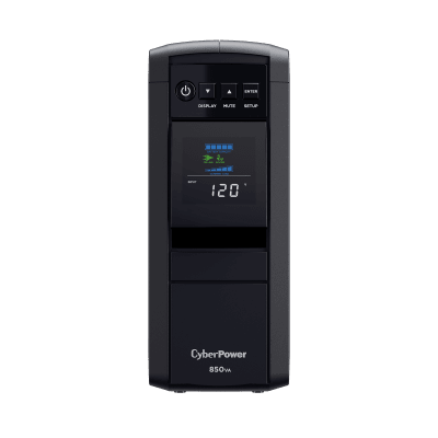 CYBERPOWER - UPS de 850 VA/510 W, Topología Línea Interactiva, Entrada 120 Vca NEMA 5-15P, Onda Senoidal Pura, Tipo Torre, Con 10 Tomas NEMA 5-15R