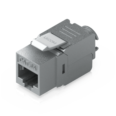 UBIQUITI - Keystone Jack Cat6A Tipo Toolless para Terminación sin Herramientas, Instalación Snap-In en Patch Panel, Paquete con 12 Piezas