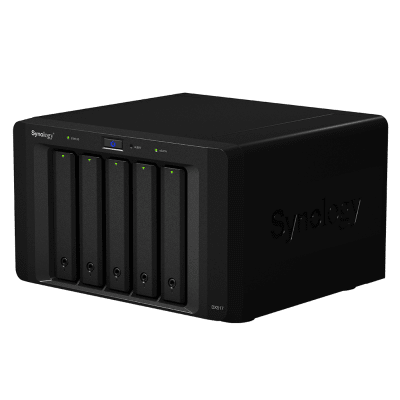SYNOLOGY - Unidad de Expansión Synology DX517 | 5 Bahías SATA HDD/SSD 3.5" y 2.5" | Puerto eSATA | Diseño Hot-Swap | Compatible con DS1517+ y DS1817+.
