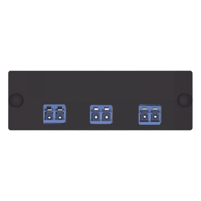 PANDUIT - Placa Acopladora de Fibra Óptica / 6 Fibras LC Duplex / Monomodo OS1/OS2 / Snap-In / Color Azul