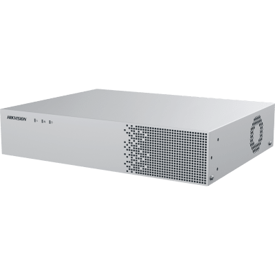 HIKVISION - NVR 32 Megapixel (8K) / Reconocimiento Facial (Base de Datos) / 16 Canales IP / 2 Bahías de Disco Duro / 16 Puertos PoE+ / HDMI en 8K / ACUSENSE / Soporta POS / Deepin Mind