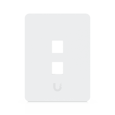UBIQUITI - Placa de Pared Vertical Universal para Keystone de 2 Puertos con Cubierta Pintable, Acabado Personalizable, Paquete con 4 Piezas