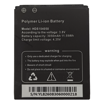 EPCOM - Batería de Respaldo para Bodycam / 3050 mAh / 11.59 Wh / 3.8 VCC / Carga 4.35 VCC / 52 x 42 x 11 mm