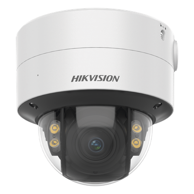 HIKVISION - Domo IP 4 Megapixel / Imagen a Color 24/7 / Lente 2.8 - 12 mm / Luz Blanca 40 mts / WDR 130 dB / Exterior IP67 / IK10 / Captura Facial / Videoanaliticos / AcuSense