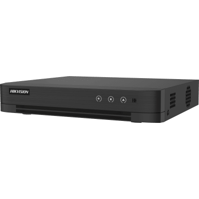 HIKVISION - DVR 8 Canales TURBOHD + 8 Canales IP / 8 Megapixel (4K) / Audio Bidireccional / ACUSENSE / 1 Bahía de Disco Duro / Salida de Video en Full HD / H.265+