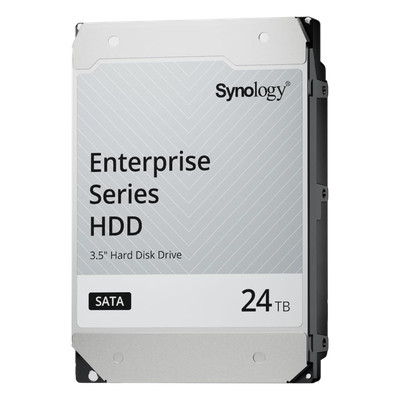 SYNOLOGY - Disco Duro SATA / 24 TB / 3.5 Pulgadas / SATA 6 Gb/s / CMR / 281 MB/s / 180 TB/año / 1.2 Millones de Horas MTBF