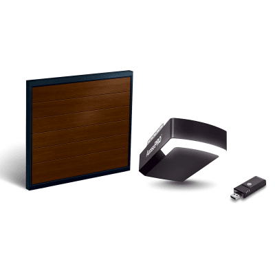 ACCESSPRO - KIT COMPLETO Incluye /Puerta D/ Garage / APDOORB 9x7 Pies / Imitacion madera / Insulada / Interfase ACCESSWIFI / Motor FS1000M / 1/2HP / Fuerte/Silencioso/Luz LED/Motor DC .