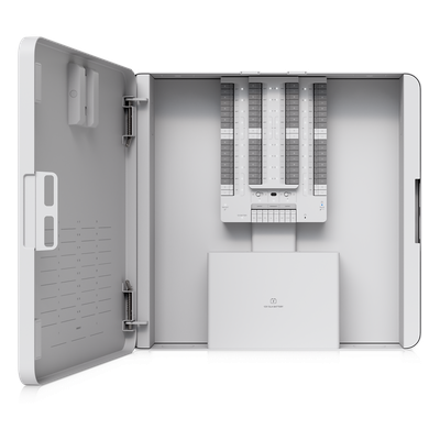 UBIQUITI - Panel Central de Alarma IP / 32 Zonas Cableadas / 2 Salidas de Relé / 6 Salidas Auxiliares 12V DC / PoE++ / Batería de Respaldo SLA