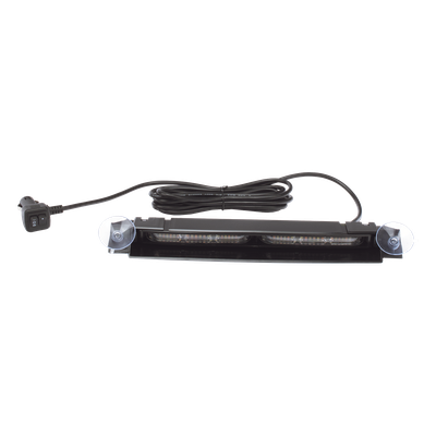 ECCO - Luz de Visera LED / Dual Color Ámbar/Blanco / 67 Patrones de Destello / 12-24 Vcc / Perfil 1.3 pulgadas / Certificación SAE Clase I