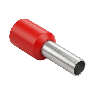 EPCOM POWERLINE - Conector Ferrule | 18AWG   |  1.0 mm²  | Conductor Latón Estañado  | Aislamiento PVC Rojo  | 25 Piezas por Bolsa