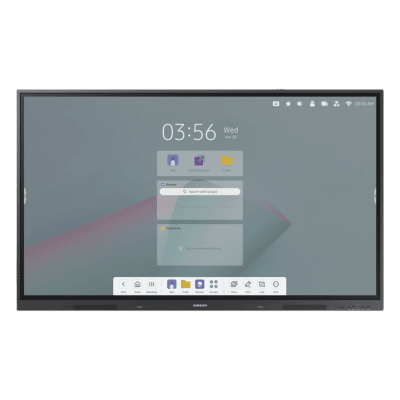 SAMSUNG ELECTRONICS - Pantalla Interactiva / 75" / 4K UHD 3840x2160 / Táctil IR 8 ms / Brillo 400 nits / Android 14 EDLA / Wi-Fi y Bluetooth / VESA 800x400