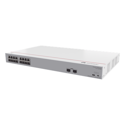 HUAWEI - Switch Gigabit No Administrable PoE / 16 Puertos 10/100/1000 Mbps PoE+ / 2 Puertos SFP Uplink / 124W / 36 Gbps