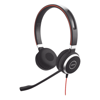JABRA - Diadema / Auricular Jabra Evolve 40 Duo / USB y 3.5mm / Cancelación de Ruido Pasiva / Indicador de Ocupado (6399-823-109)