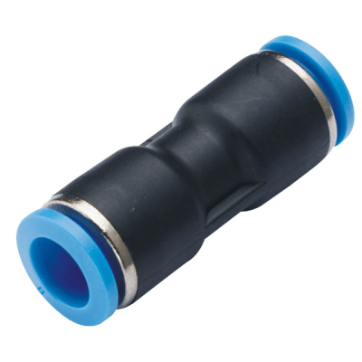 TITAN-AUTOMATION - Conector Neumático a Presión / Unión Recta Diferentes Diámetros / De 8 mm a 6 mm Exterior / Material Nylon / Color Natural