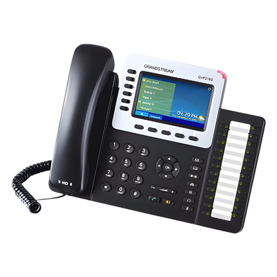 GRANDSTREAM - Teléfono IP Empresarial / 6 Líneas / Pantalla LCD Color 4.3 pulgadas / 24 Teclas BLF / Bluetooth / PoE / Audio HD / Gigabit Dual Port