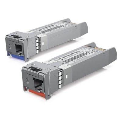 UBIQUITI - Transceptor SFP+ / 10 Gbps / Fibra Monomodo / Alcance 10 km (32,808 ft) / Bidi LC / Rango Térmico 0°C a 70°C