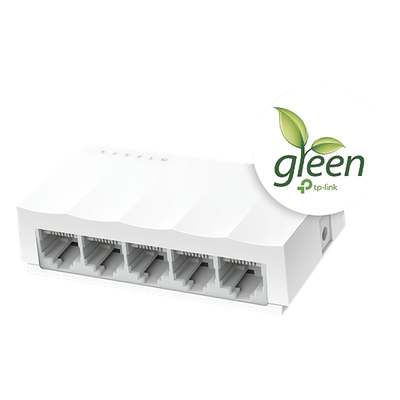 TP-LINK - Switch no administrado / 5 puertos 10/100Mbps / Fanless / Green Ethernet / 83.6 x 45.7 x 22.8 mm