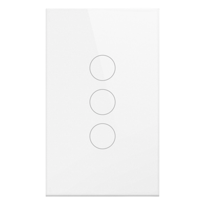 SMARTHOME BY EPCOM - Interruptor Inteligente Wi-Fi / 3 Circuitos / 100V-250V / 2.4 GHz / Control por Voz / Panel de Vidrio Templado