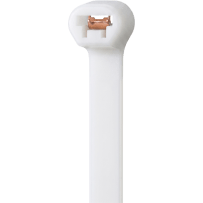 LINKEDPRO - Cincho de Nylon con Inserto Metálico / 7.5 × 300 mm / Color Blanco / UL 94V-2 / Paquete de 100 Piezas