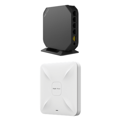 RUIJIE - Kit Demo de Red Mesh / Administración en la Nube / 100 Usuarios Concurrentes / 600 Mbps / Balanceo Dual WAN / 2.0 ft x 2.0 ft Cobertura