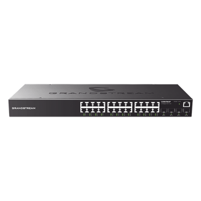 GRANDSTREAM - Switch Administrable / 24 Puertos Gigabit RJ45 / 4 Puertos SFP Uplink / 56 Gbps / GWN Cloud