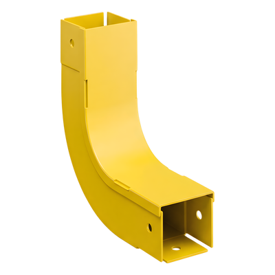 PANDUIT - Bajada Vertical Interior 90° / Radio de Curvatura 50.8 mm / Altura 176.3 mm / Canaleta 2x2 / PC/ABS / Amarillo