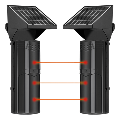 SFIRE - Detector Fotoeléctrico Solar / 3 Rayos IR / 100 m (328 ft) Exterior / 4 Frecuencias / Batería 4,000 mAh / Sincronización Digital