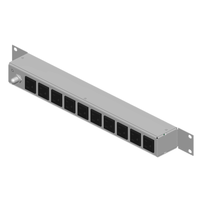 LINKEDPRO - PDU Horizontal / 10 Tomas NEMA 5-15R / Rack 19 in 1UR / 120Vca 15A / Reestablecedor 15A / Cable 2.5 m (8.2 ft) / Acero Rolado en Frío