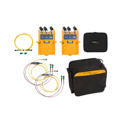 FLUKE NETWORKS - Kit de Extensión de Módulos de Certificación Fibra Óptica Monomodo MPO / CertiFiber Max / Cables de Referencia / Incluye Maletín Versiv-XL