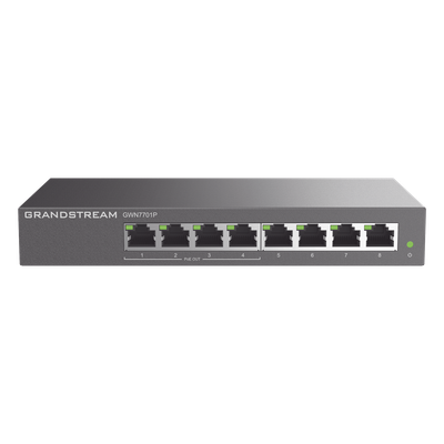 GRANDSTREAM - Switch PoE+ Gigabit No Administrable / 8 Puertos 10/100/1000 Mbps / 4 Puertos PoE+ 60W / 16 Gbps / 8K MAC