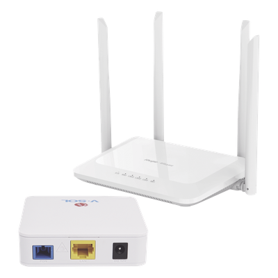 RUIJIE - Kit ONU Bridge Dual GPON/EPON / Router Home Mesh Wi-Fi 5 / 1167 Mbps / 4 Antenas 5 dBi / Cobertura Extendida