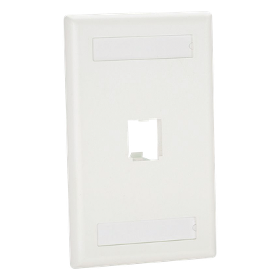 PANDUIT - Placa de Pared Vertical / 1 Puerto Mini-Com / Diseño Plano / 2.75 x 4.5 pulgadas / Blanco