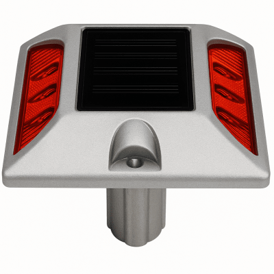 ACCESSPRO - Luz LED para señalizacion de carreteras AC-LED / 6 LED Ultrabrillantes Intermitentes / Autonomía 108 Horas / Distancia Visual 800 m / IP68 / Capacidad de Carga 20000 kg / Temperatura -25°C a +75°C