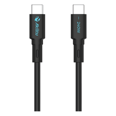 EZVIZ - Cable de Carga USB-C a C / 240W / GaN / 480 Mbps / 1 m (3.28 ft) / Magnético / Silicona Médica / Aluminio Anodizado
