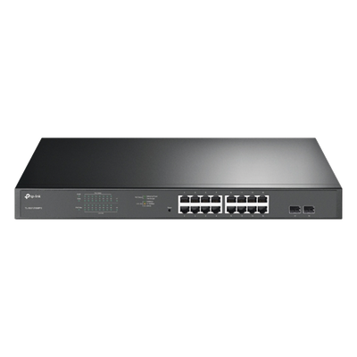 TP-LINK - Switch PoE / 16 Puertos Gigabit / 2 SFP / 192W / 34 VLANs / 23.8 Mpps