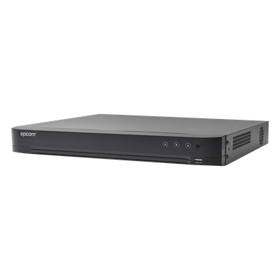 EPCOM - DVR 4 Megapixel Lite / 8 Canales TURBOHD + 4 Canales IP / 1 Bahía de Disco Duro / 8 Canales de Audio / Vídeoanálisis