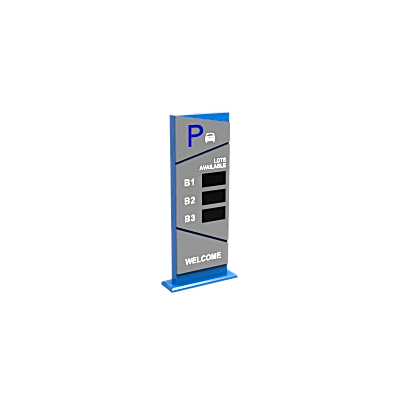 HIKVISION - Pantalla Principal de Guía de Estacionamiento / 3 Módulos / Mensaje de Bienvenida / Uso con Aplicación de Guía de Estacionamiento