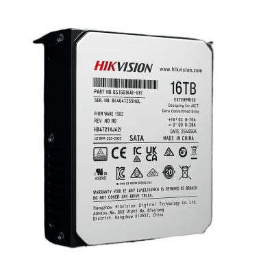 HIKVISION - Disco Duro Empresarial / 16 TB / 7200 RPM / Interfaz SATA 6 Gb/s / Búfer de 512 MB / Diseñado para Operación 24/7 / Transferencia de 550 TB por Año