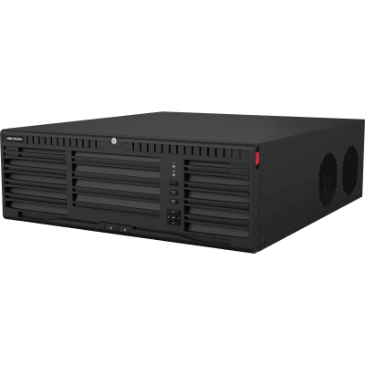 HIKVISION - [AcuSeek] NVR 32 Megapixel (4K) / 64 Canales IP / AcuSense / ANPR / Conteo de Personas / Heat Map / 16 Bahías de Disco Duro / 2 Tarjetas de Red / Soporta RAID con Hot Swap / 2 HDMI en 8K / Soporta POS / Alarmas I/O / ACU