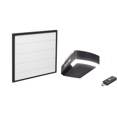 ACCESSPRO - Kit Puerta de Garage 18x9 Pies (5.49 x 2.74 m) / Motor DC 1/2 HP / Insulada / Activación WiFi / Hasta 50 Controles / Lámina Calibre 26