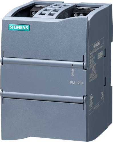 SIEMENS - Fuente de Alimentación SIMATIC PM 1207 / 1AC/24VDC/2.5A / 60W / Entrada 120-230V AC / Salida 24V DC / IP20 / Certificaciones ATEX IECEx / Montaje Riel DIN