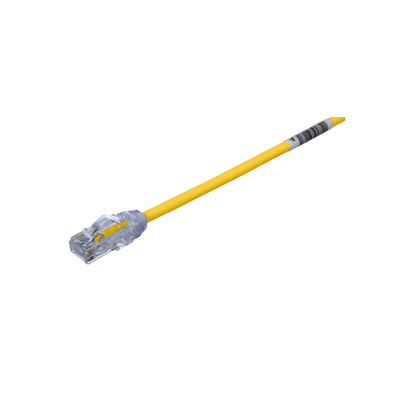 PANDUIT - Cable de Parcheo UTP Cat6A, CM/LSZH, Diámetro Reducido (28AWG), Color Amarillo, 4.57 Metros (15 Pies)