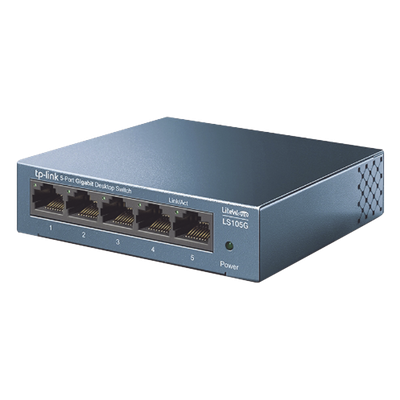 TP-LINK - Switch de Escritorio / 5 Puertos Gigabit / 10/100/1000 Mbps / Carcasa Metálica / Auto-MDI/MDIX / Green Ethernet