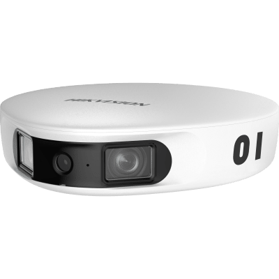 HIKVISION - PanoVu Series / Vista Panorámica 180° / 32 Megapixel en Total / 2 Micrófonos Integrados / IP65 / PoE+ / Micro SD / Ideal para Grabar Partidos de Futbol