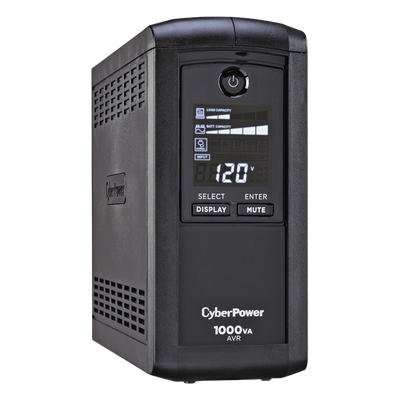 CYBERPOWER - UPS de 1000 VA / 600 W / Topología Línea Interactiva / 9 Tomas NEMA 5-15R / AVR / Pantalla LCD / Supresión 1080 J