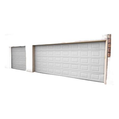 ACCESSPRO - Sección de Puerta de Garage / Aislante Poliuretano 43 mm / Lámina Calibre 26 / Diseño Americano 4 Cuadros / Color Blanco / Compatible GARAGE108SC