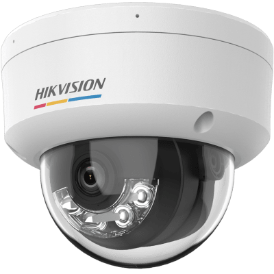 HIKVISION - [Dual Light + ColorVu] Domo IP 6 Megapixel / Lente 2.8 mm / 30 mts IR + 30 mts Luz Blanca / Micrófono Integrado / ACUSENSE Lite / Exterior IP67 / IK08 / dWDR / PoE / Micro SD